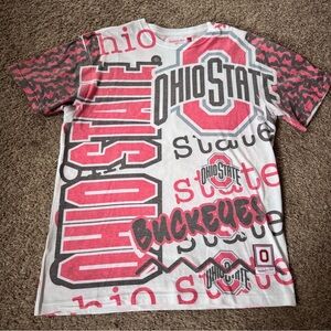 Ohio State Buckeyes Mitchell & Ness Vintage Look T Shirt Men Size Medium EUC